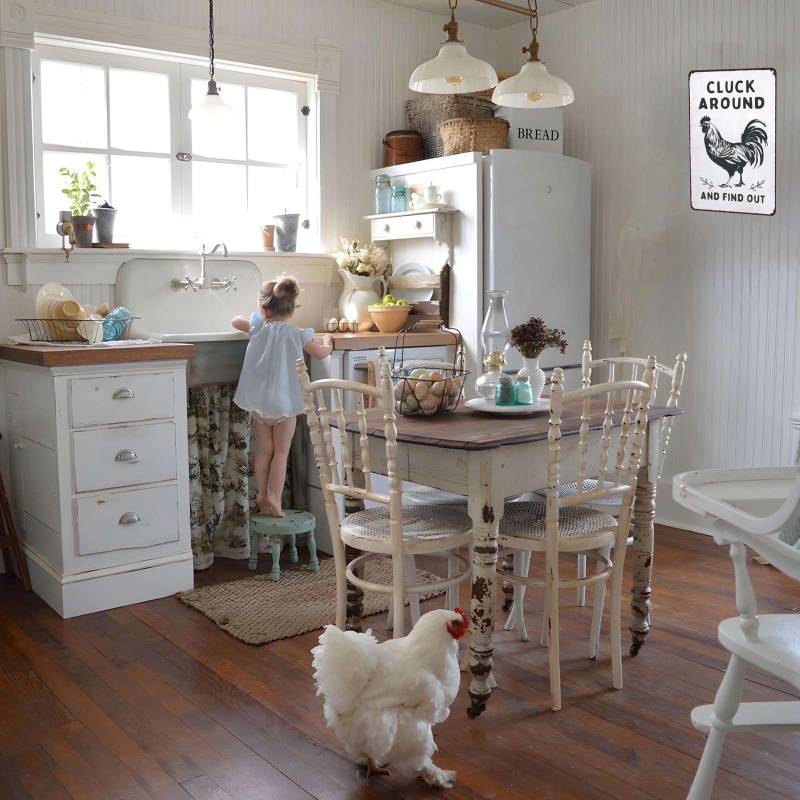 Funny Chicken Gifts Chicken Cluck Around and Find Out Tin Sign for Home Farm …