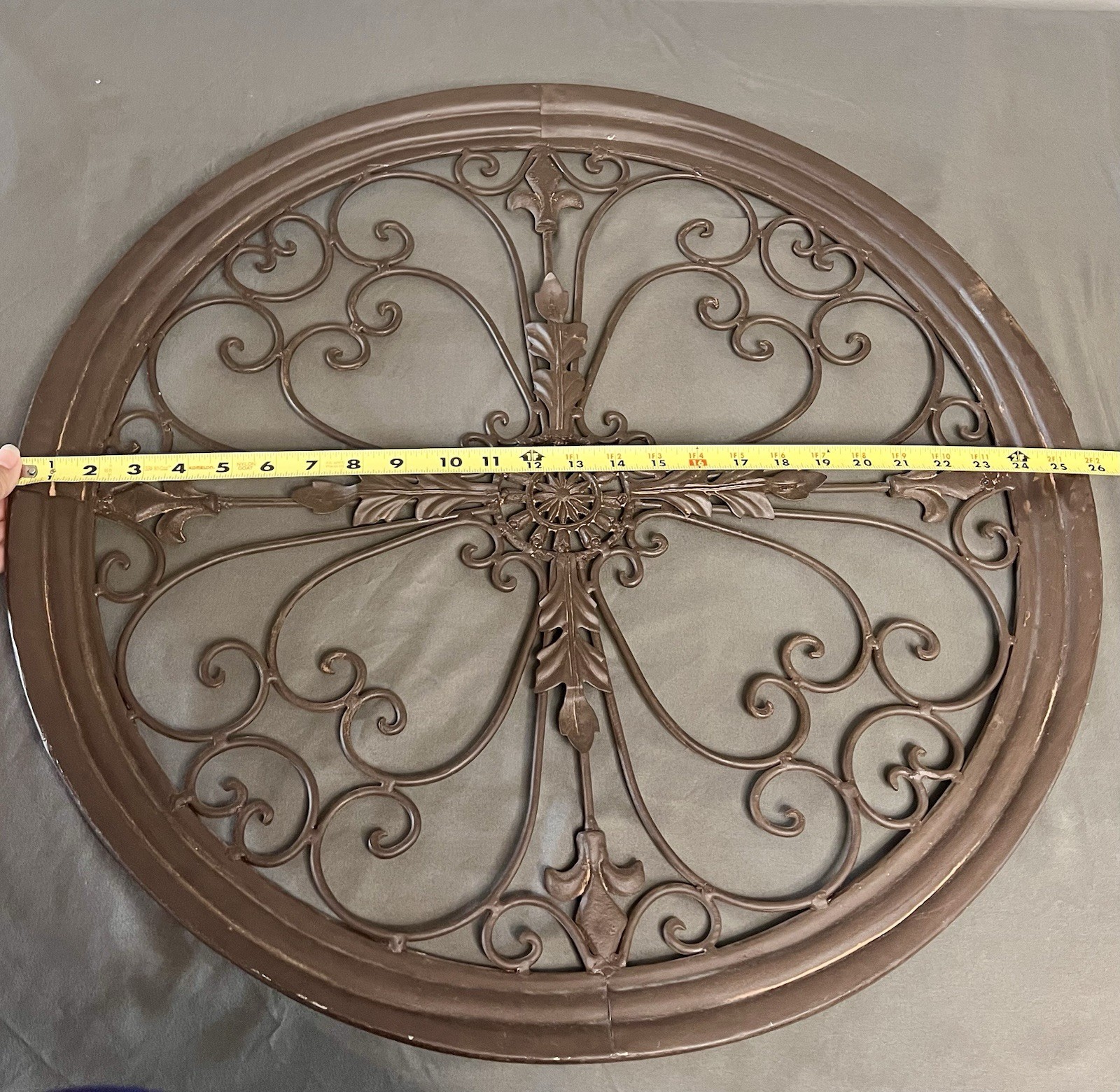 Metal Circular Outdoor/Indoor Ornate Wall Decor 25.5”