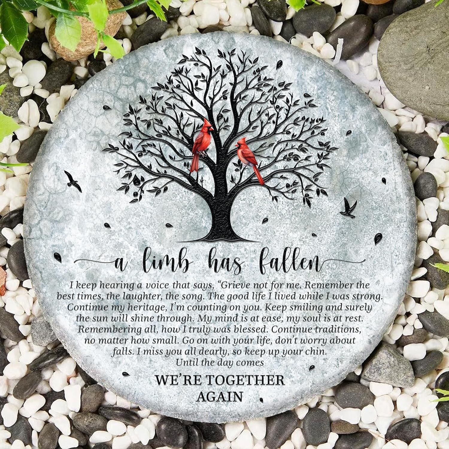 Cardinal Memorial Garden Stone Sympathy Gifts For Loss Of Dad Mom Grandpa Xmas