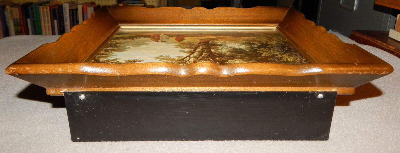 Vintage Lighted Road to Emmaus Picture in Wood Frame (12 1/2″ x 10 1/2″)