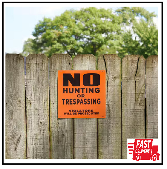 11 In. X 11 In. Plastic No Hunting or No Trespassing Sign (25-Pack Roll)