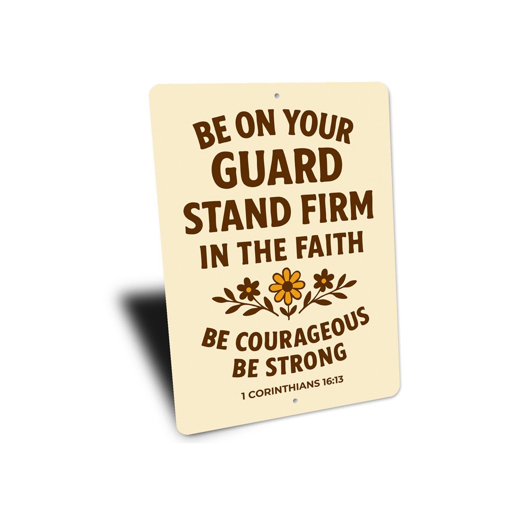 Stand Firm in Faith Aluminum Sign – 1 Cor 16:13