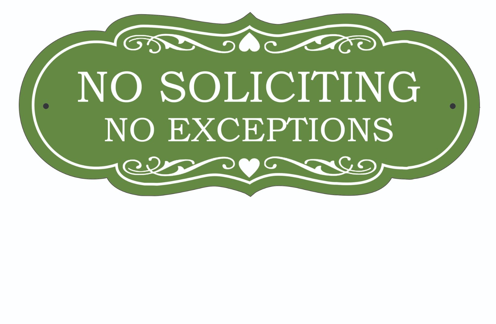 Designer No Soliciting No Exceptions Sign