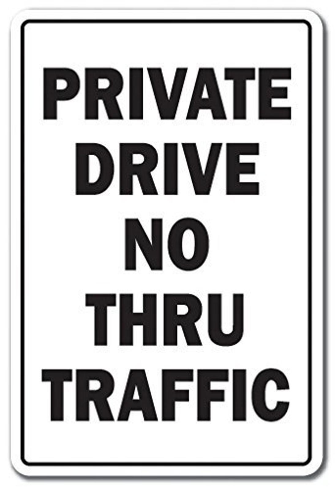 Aluminum Novelty Sign Sticker Tiger Private Drive No Thru Traffic 12×8 Funny