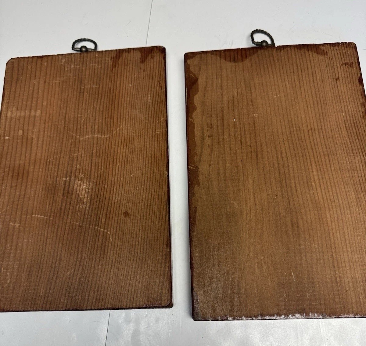 Vintage Victorian Portrait Wall Art Set 2 Wood Frame Girl Cottagecore Decor