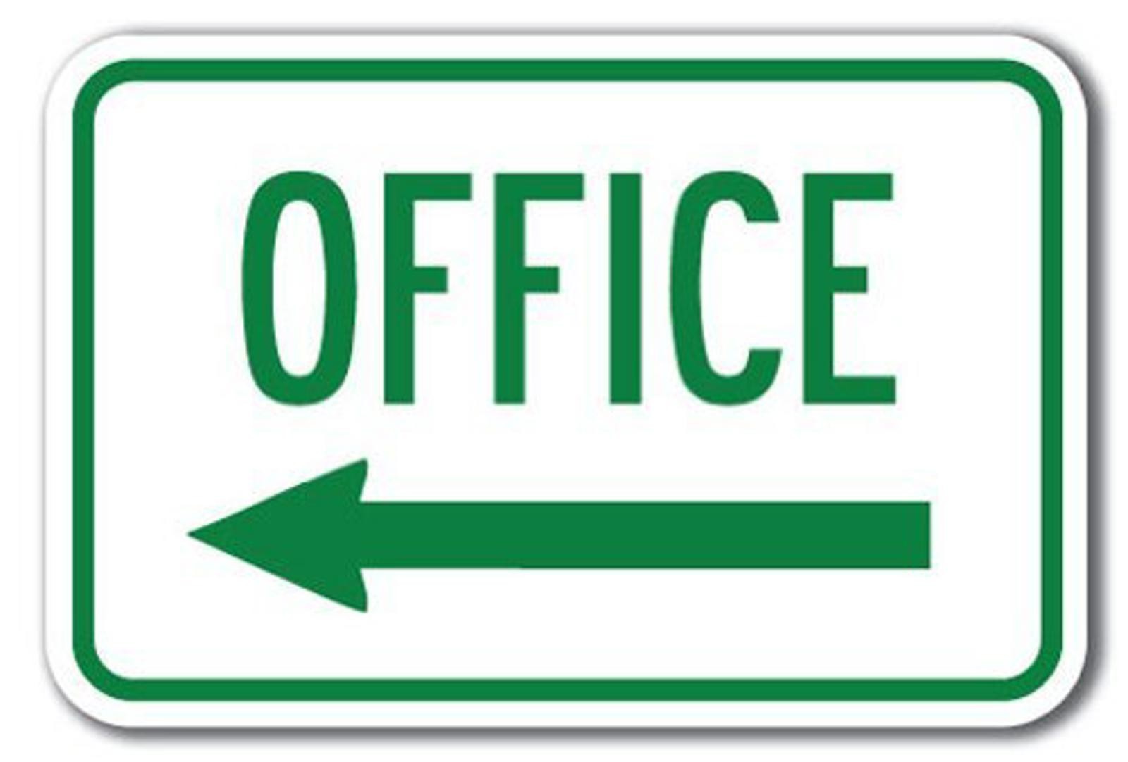 Aluminum Novelty Sign Sticker Tiger Office With Left Arrow 8×12 Funny