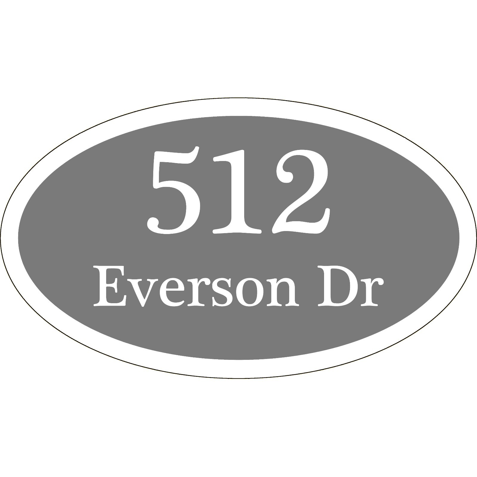 Custom Home Address Plaque Personalized Aluminum Sign 12″ x 7″ Choice of Colors