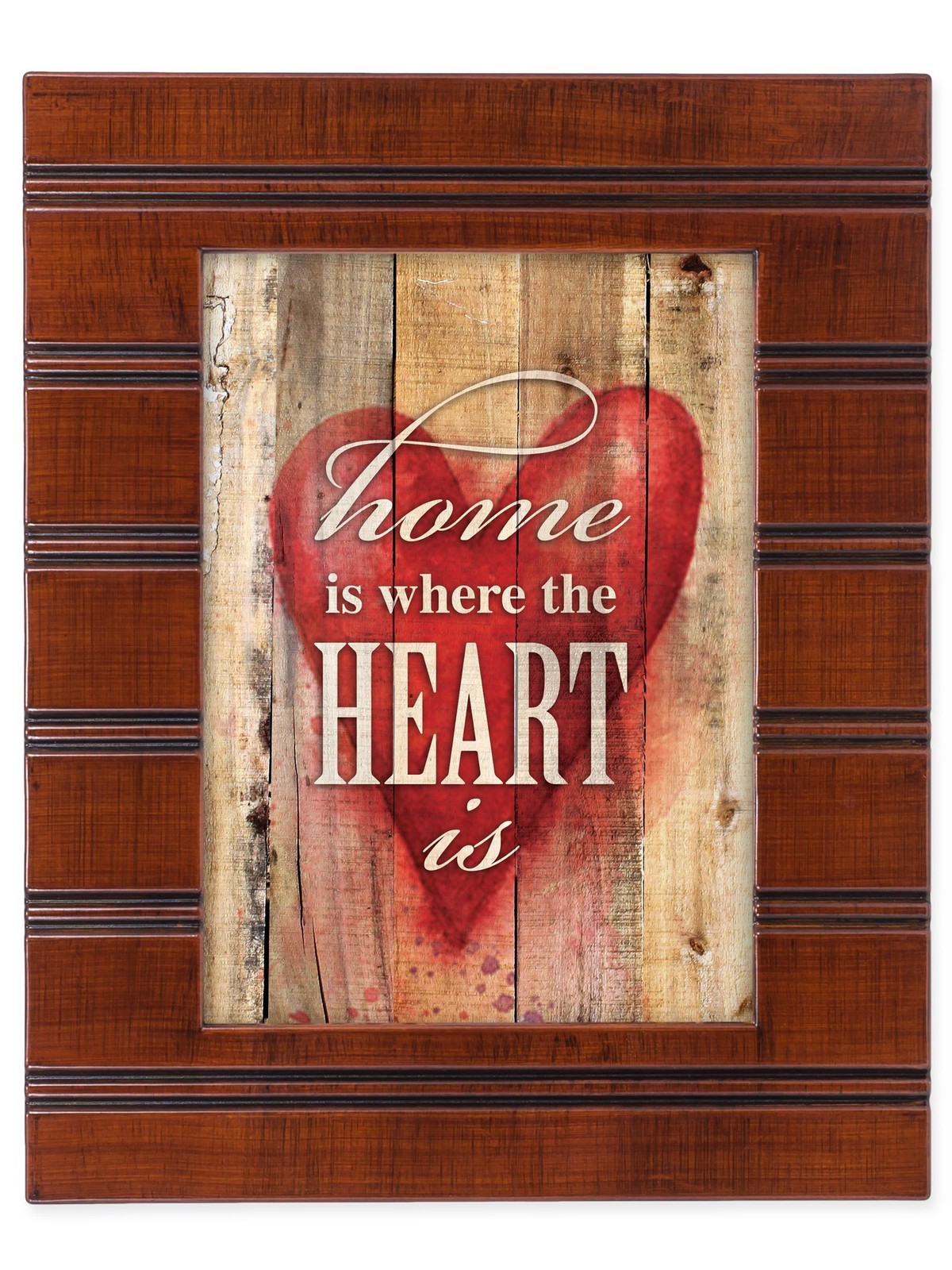 Cottage Garden Home is Where The Heart Wood 10″L x 8″W, Midnight Black