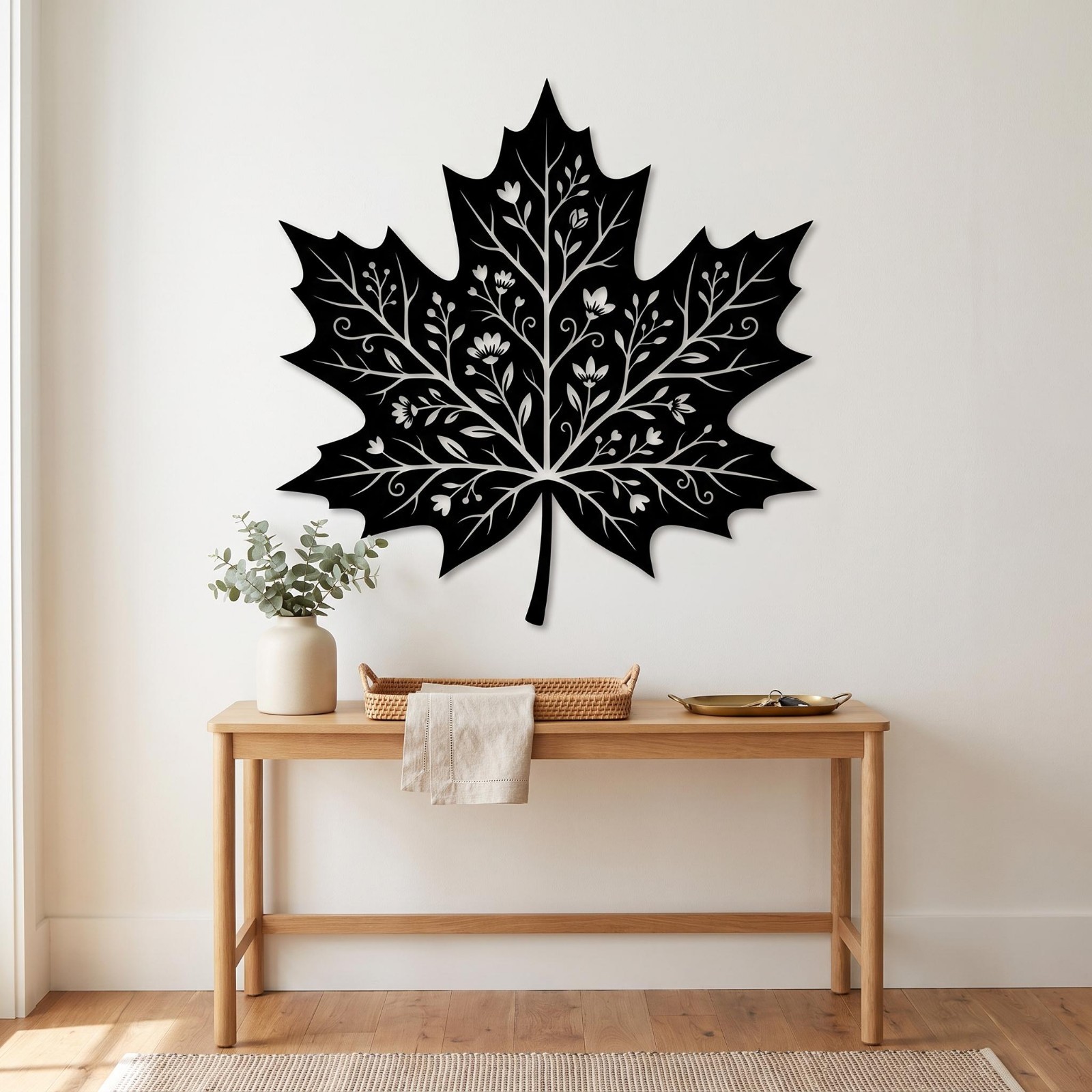 Maple Leaf Metal Wall Art Nature Metal Sign Rustic Outdoor Patio Decor Gift