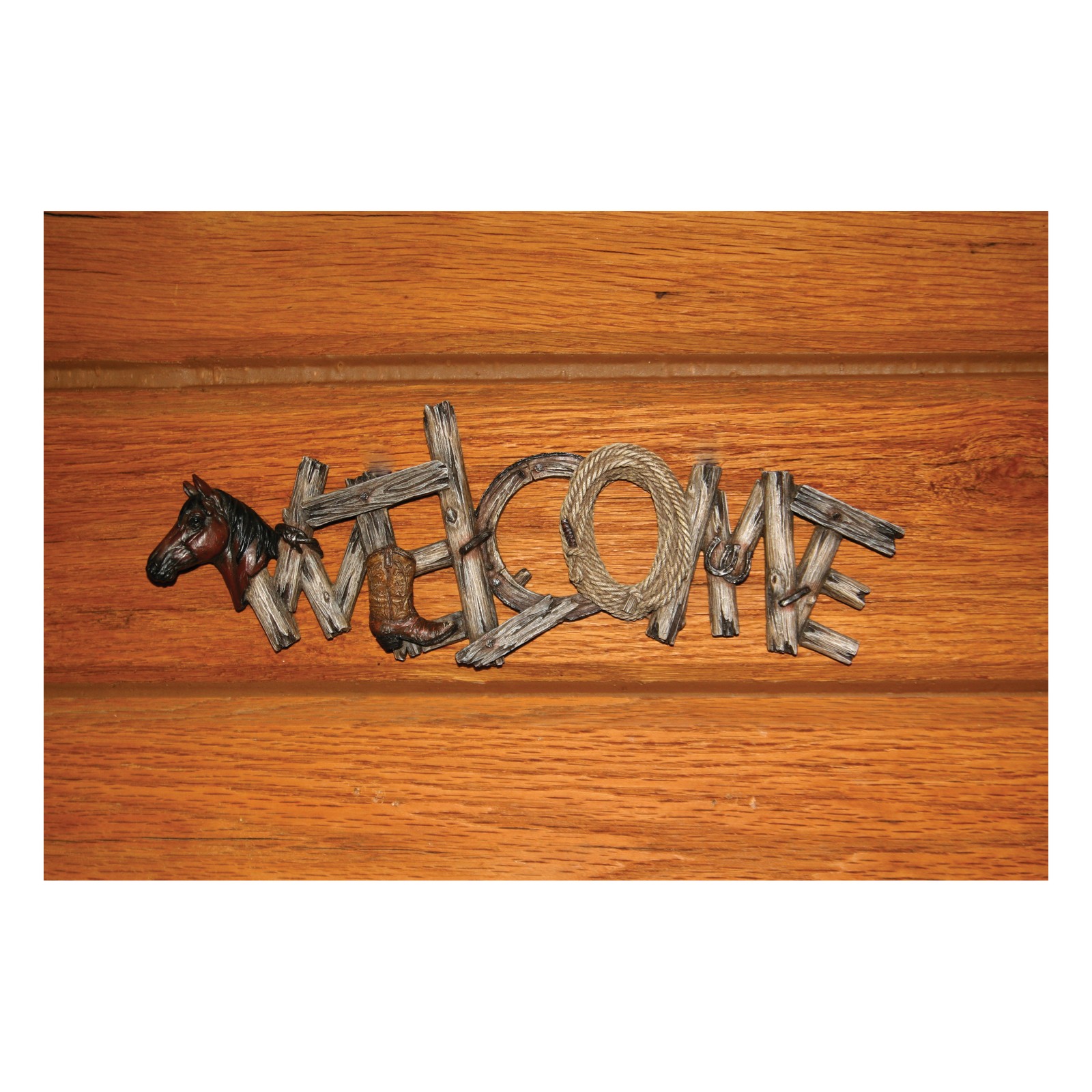 Rivers Edge Products Rustic Welcome Plaque Hanging Sign Door Decor Western
