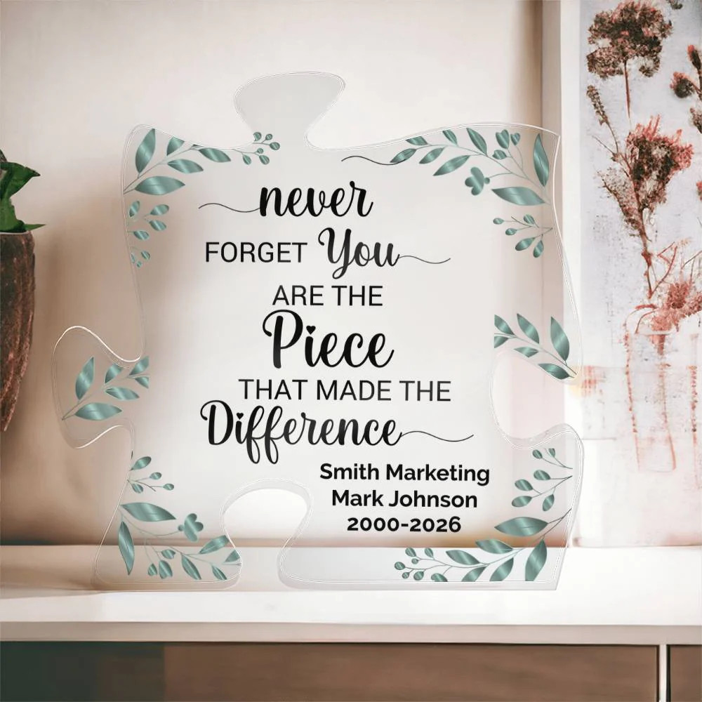 Personalized Difference Maker Plaque For Coworker Teacher Retirement