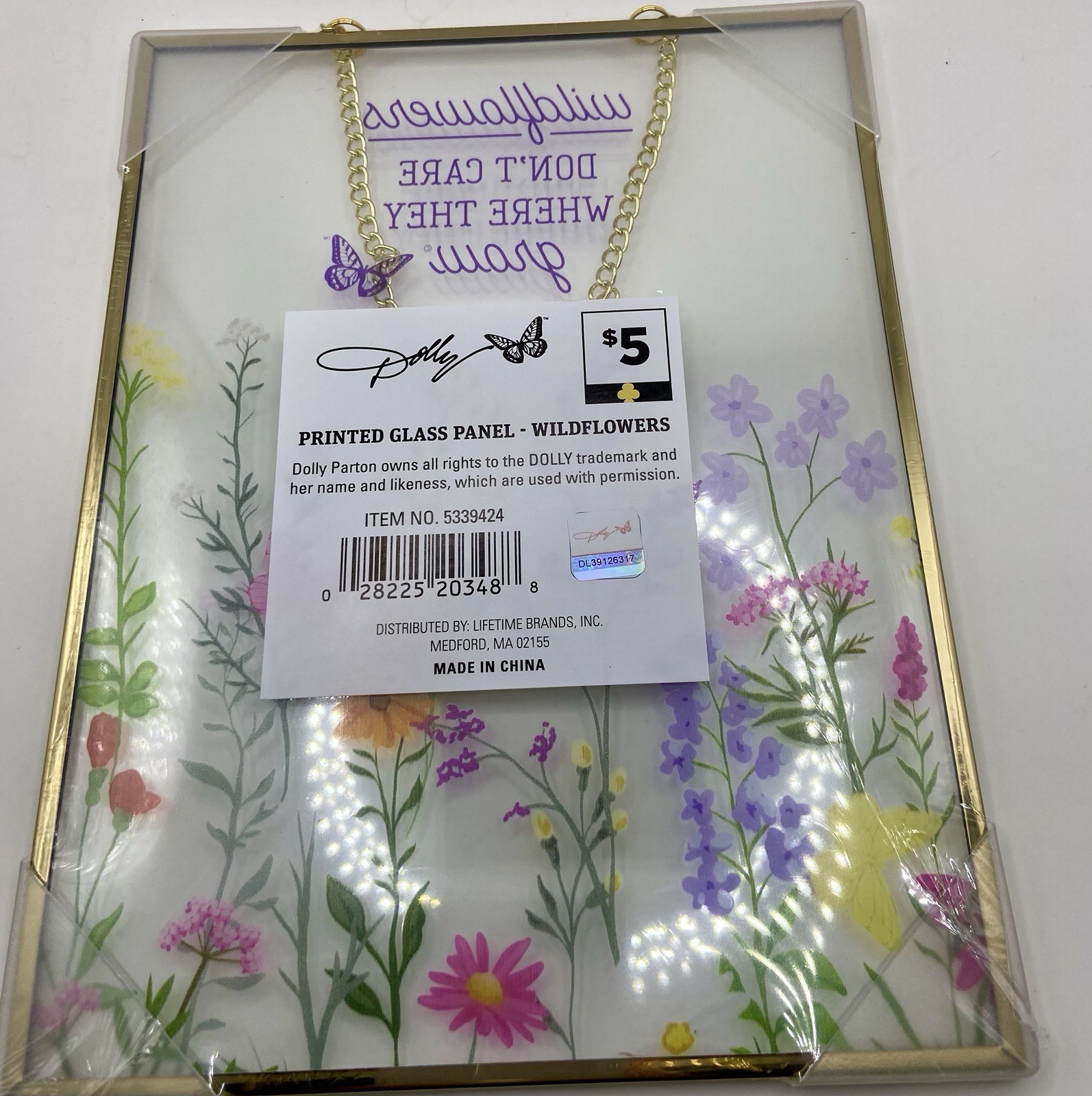 DOLLY Printed Glass Hanging Wildflowers Collection