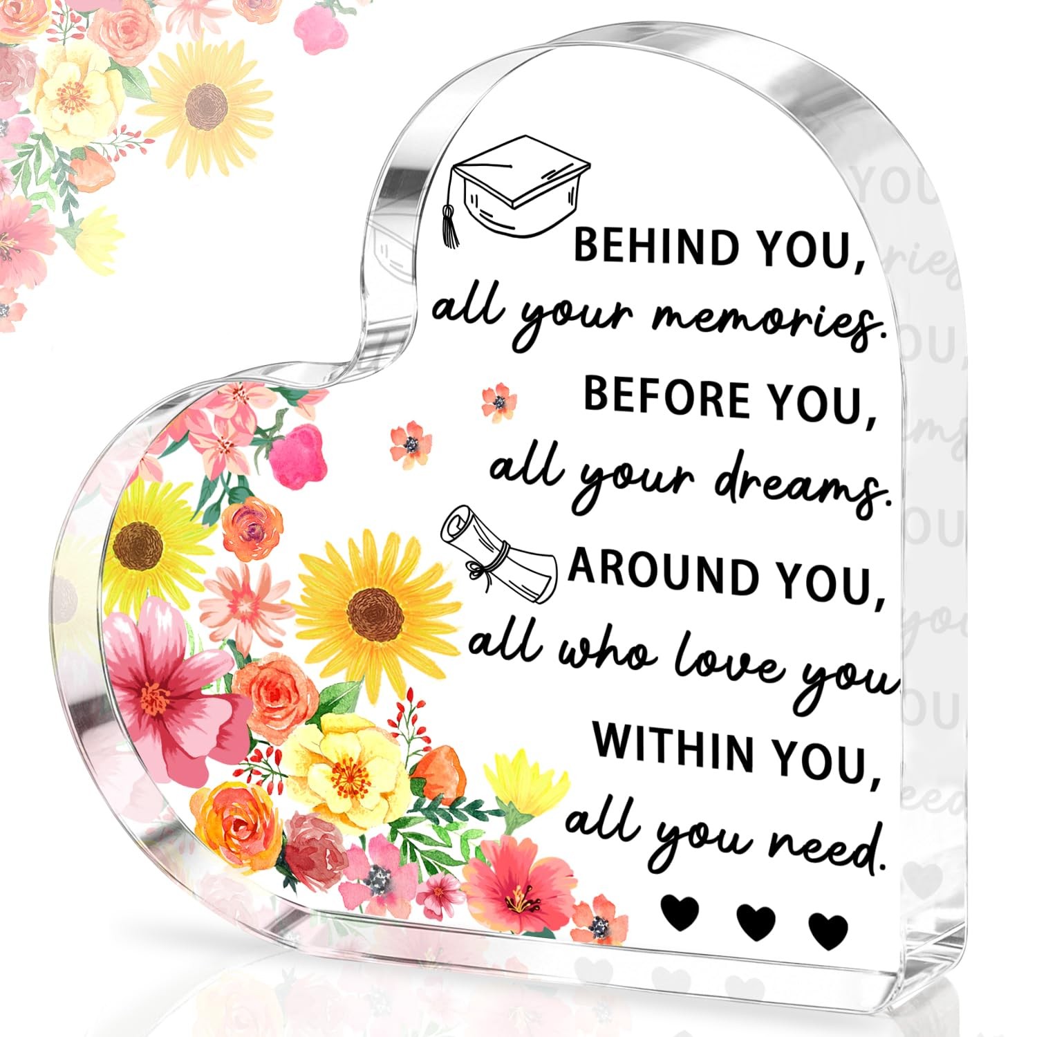 Graduation Gift for Her Him, 2026 Graduation Decorations Engraved Acrylic He…