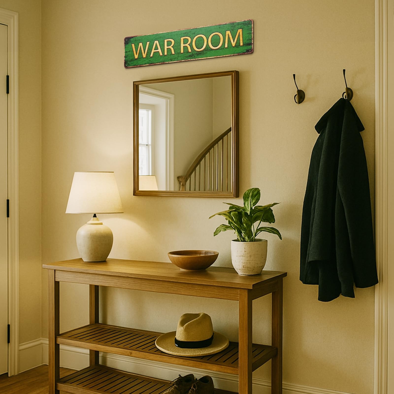 WAR ROOM Metal Sign – Vintage Aluminum Wall Decor for bar, 4×16, War Room
