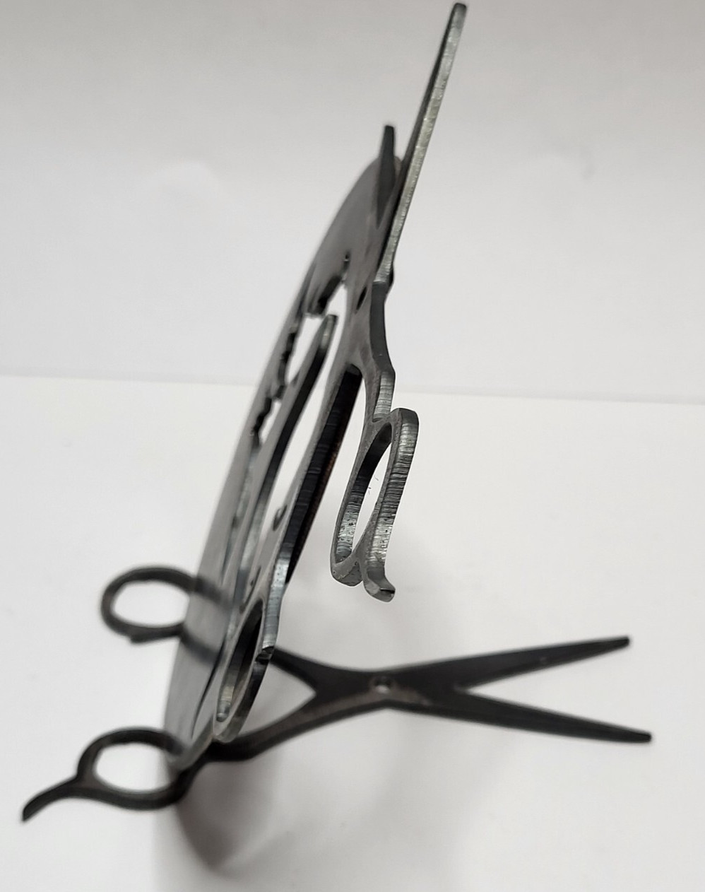 Hair Stylist Beautician Salon Barber Custom Made Steel Art Tabletop Shop Decor