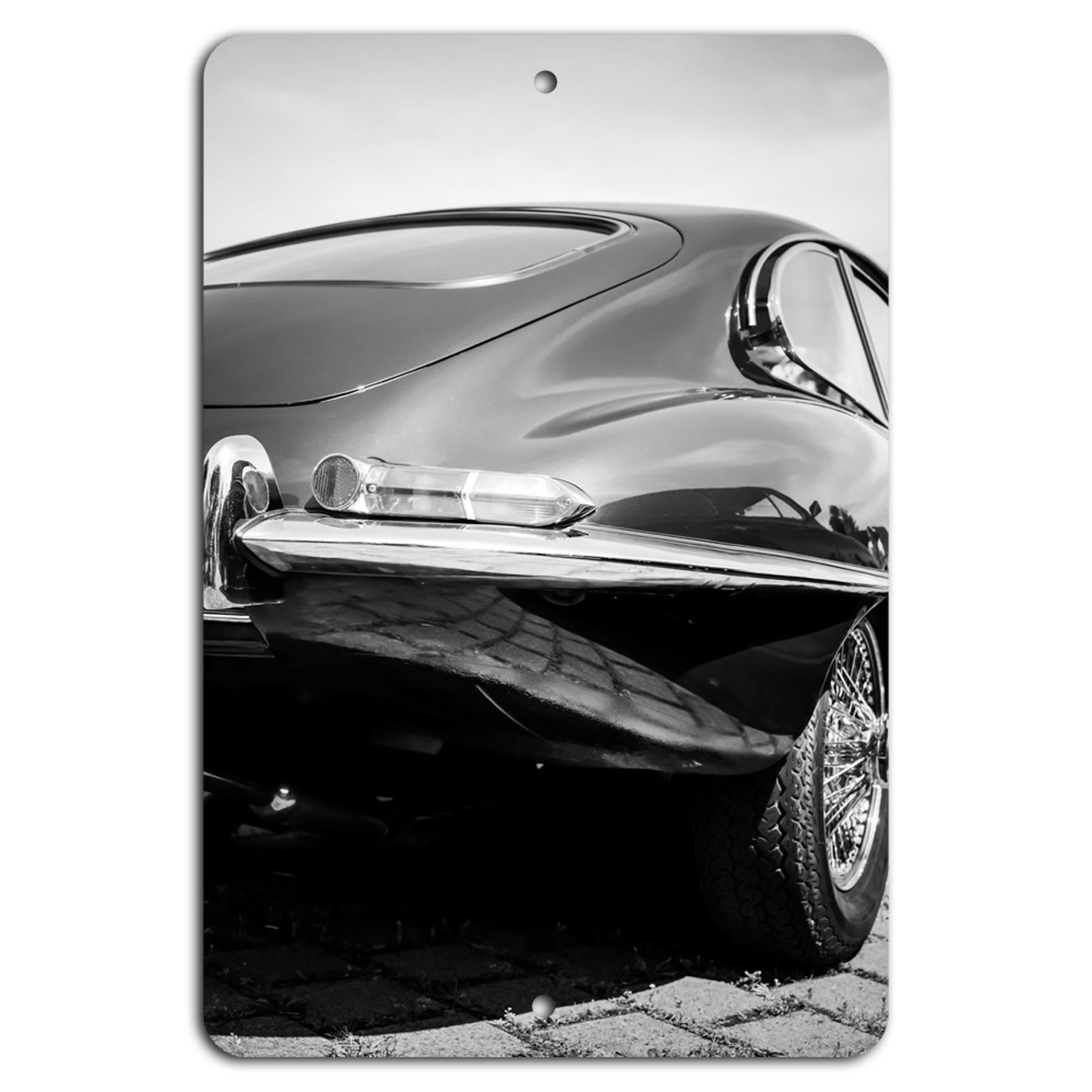 Vintage Car Metal Sign Retro Aluminum 8×12 Garage Decor Glossy Finish
