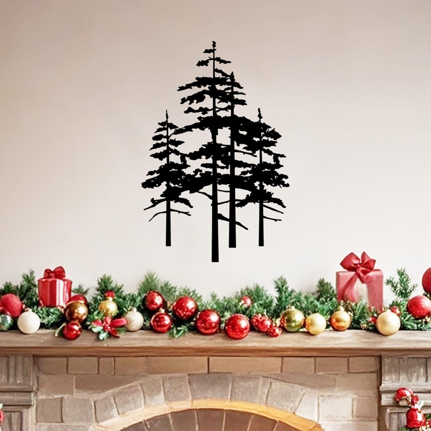 Metal Pine Tree Wall Art Decor Nature Home Decor Cedar Tree Metal Sign Wall D…