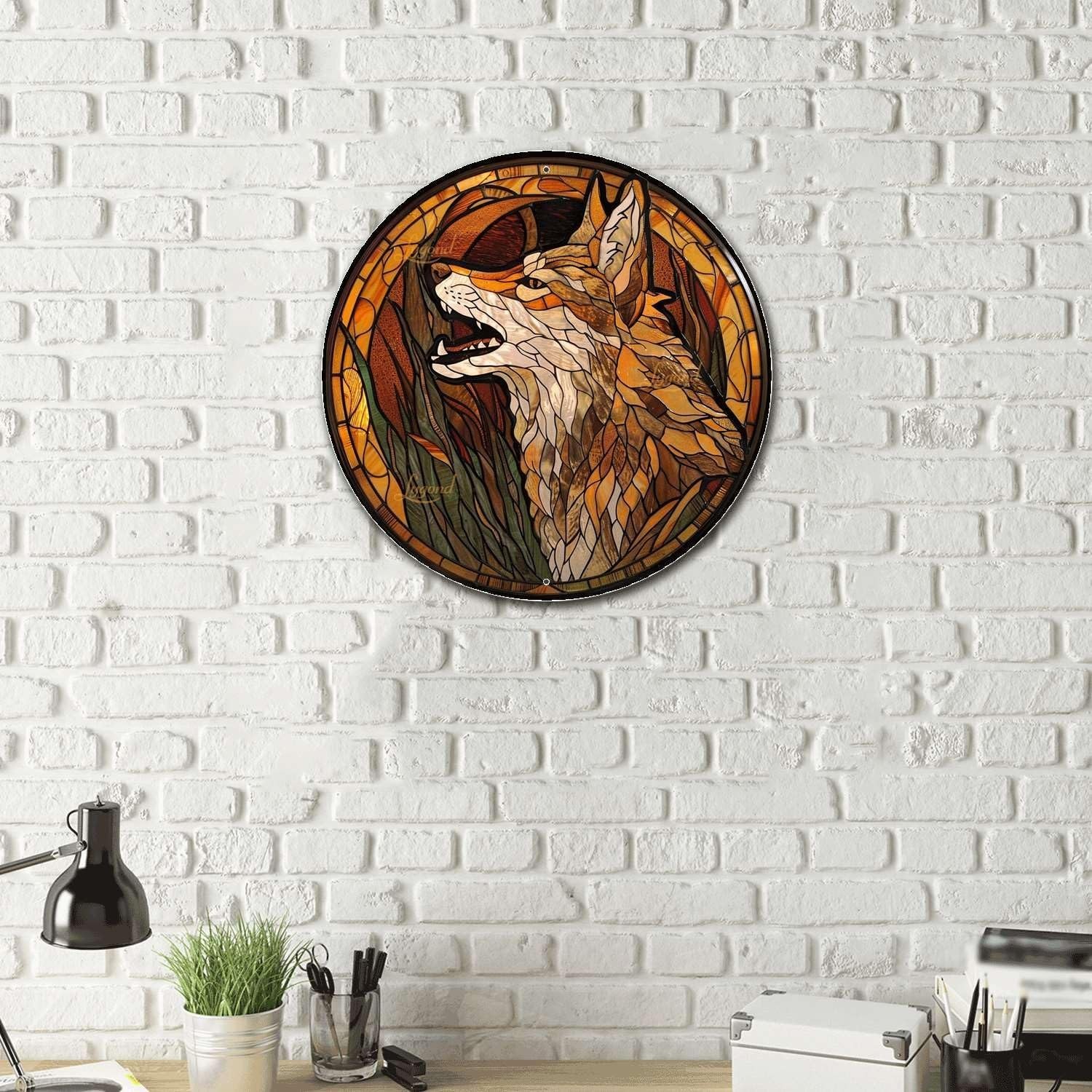 Chic 12″ Coyote Metal Welcome Sign – Lightweight & Easy to Mount For All Decor