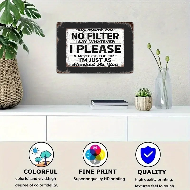 Metal Sign Art Wall Decor 8×12 Inches Iron Plaque