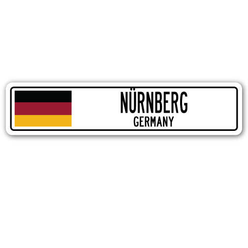 NERNBERG GERMANY Street Sign German flag city country road wall gift