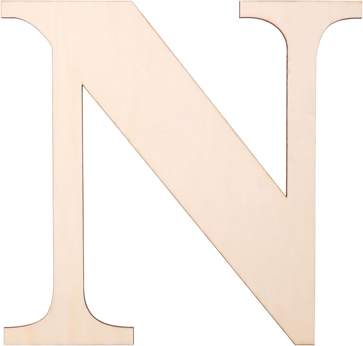 12 Inch Wooden Letter, Smooth Surface Wood Letters for Wall Decor, 1/5 INCH Blan