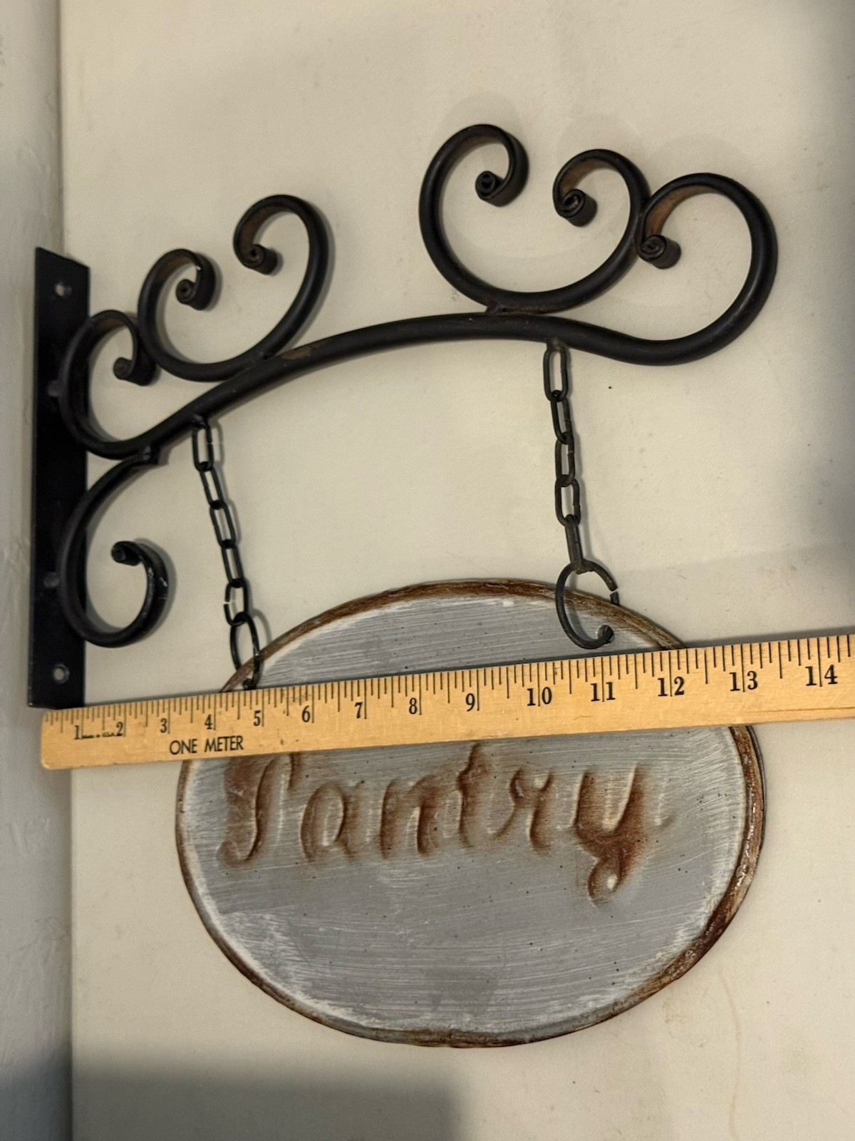 Vintage Rustic Pantry Double-Sided Sign French Country Decor Farmhouse Cottage