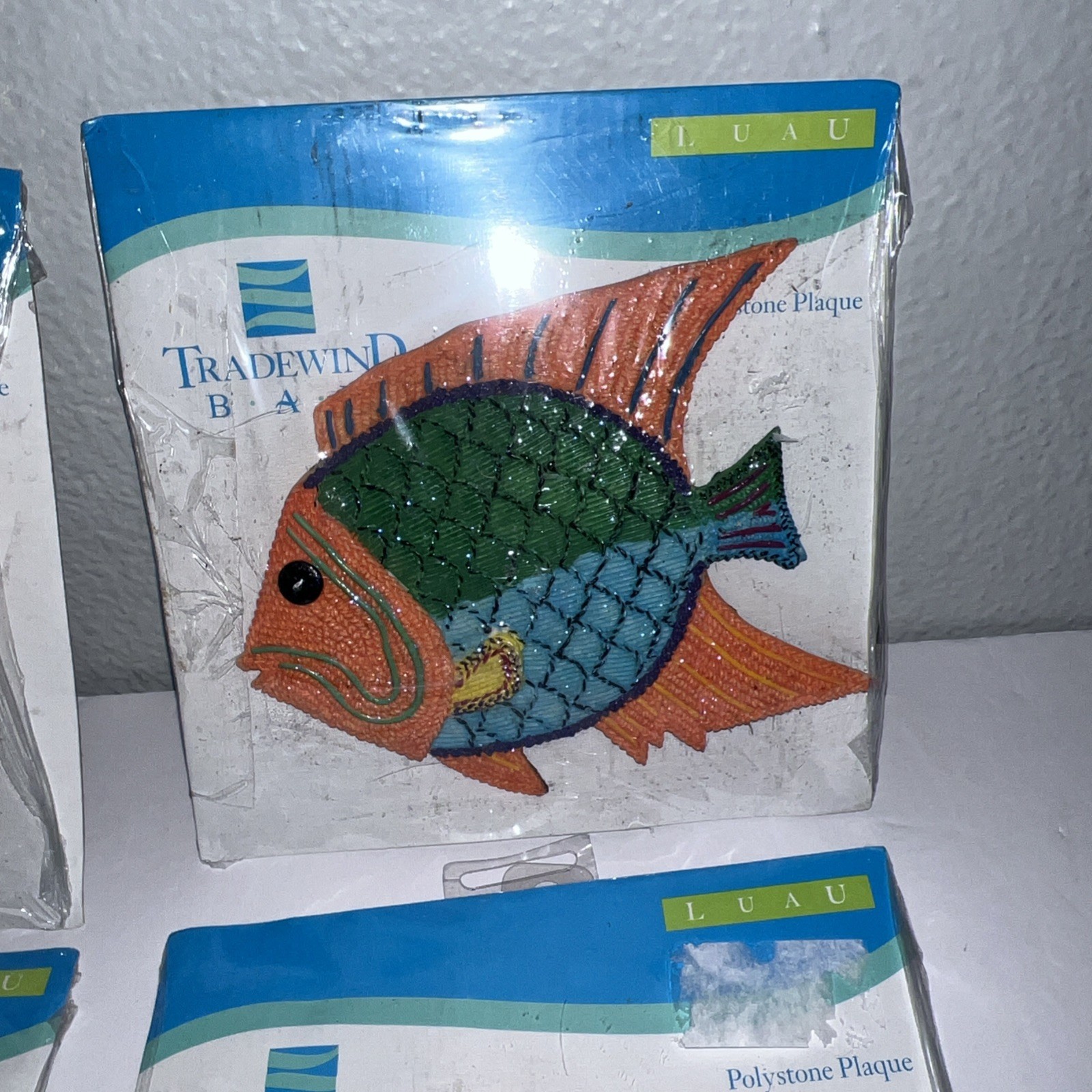 Tradewind Bay Set Of Four Poly Stone Ocean Themed Decor Peace Plaque