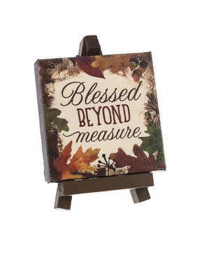 3 Piece Fall Easel Plaques: Blessed, Faith Family Friends, Gratitude