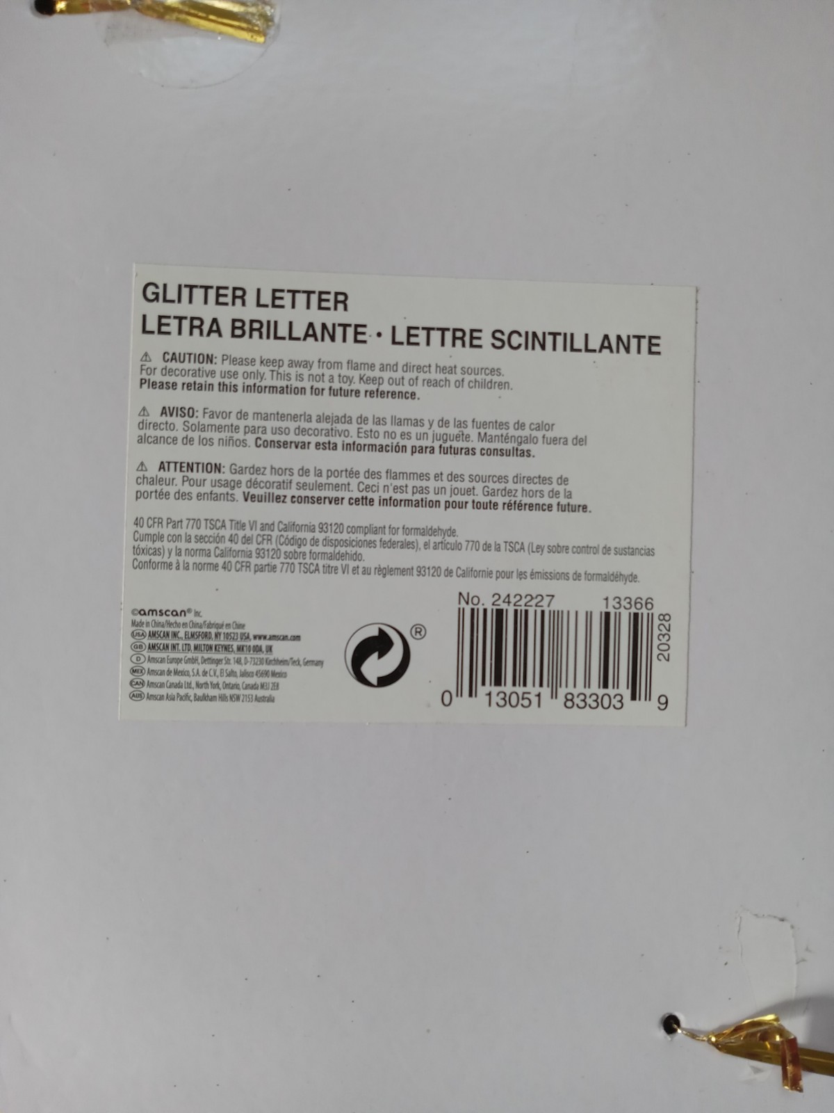 🌟Gold Glitter Letter – N: Home Decor And Decoration (9 in. X 6.5 in.)