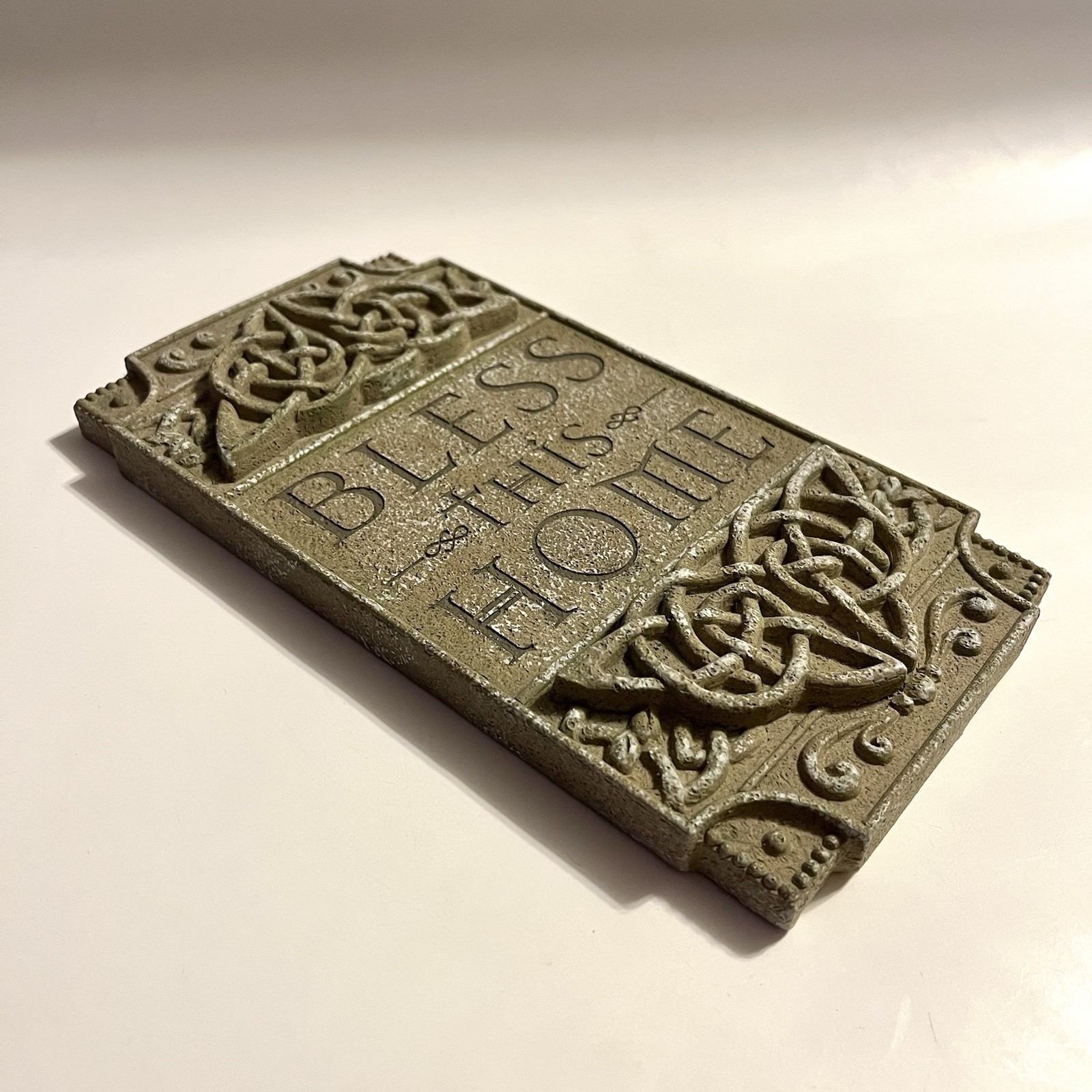 Grasslands Road Celtic Knot BLESS THIS HOME Wall Plaque 8″ x 4.25″ Vertical