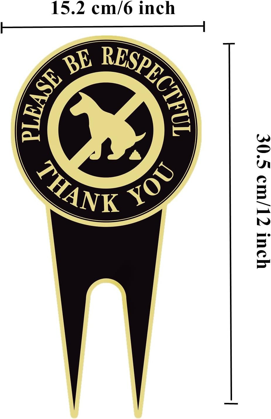 2 Pack Double Sided No Dog Pooping Sign with Stake 12″ X 6″ – Sign Reads:Please