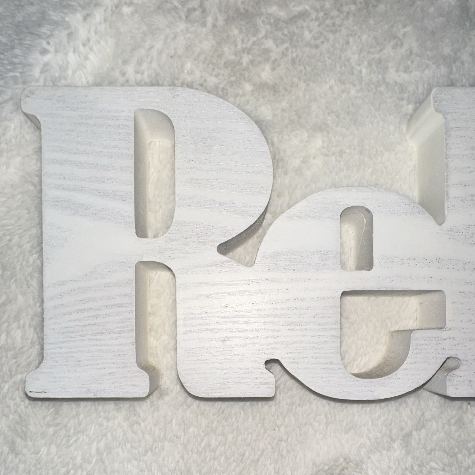 White Wooden “Relax” Letters Freestanding Horizontal Decorative Decor Sign