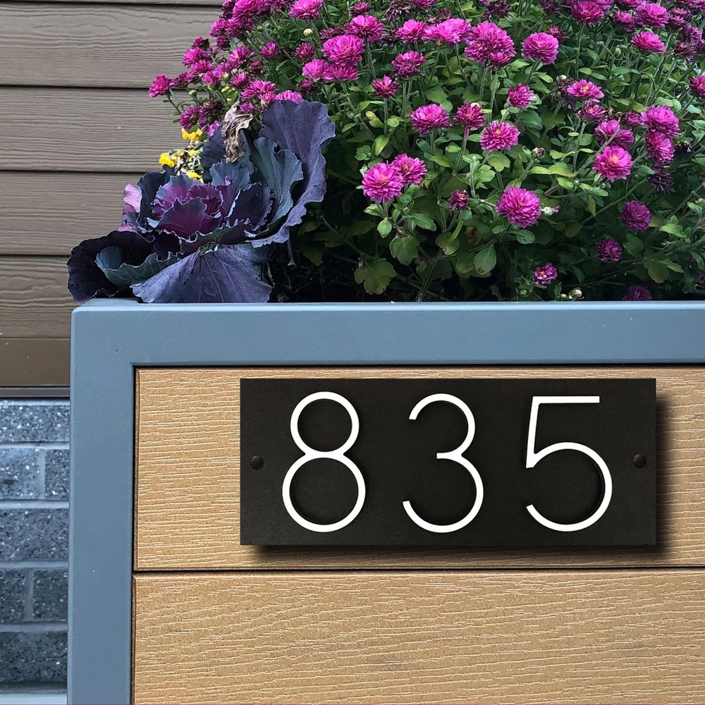 Vertical House Number Sign Modern House Numbers Horizontal House Number Plaque