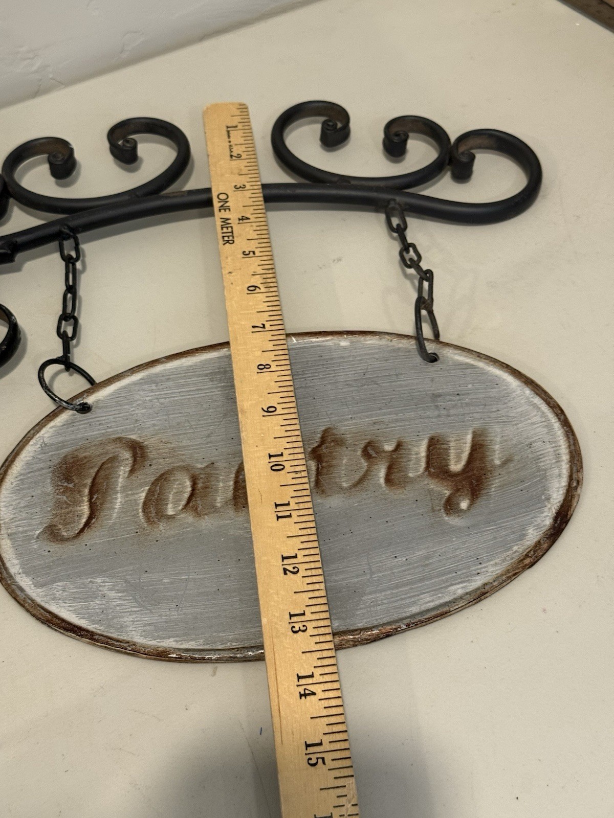 Vintage Rustic Pantry Double-Sided Sign French Country Decor Farmhouse Cottage