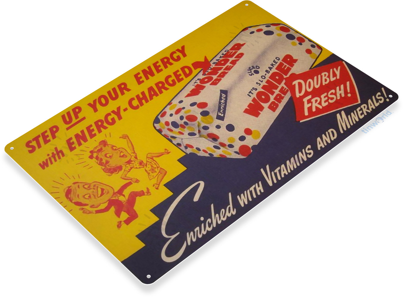 TIN SIGN Wonder Bread Energy Metal Décor Art Kitchen Cottage Farm Store A690