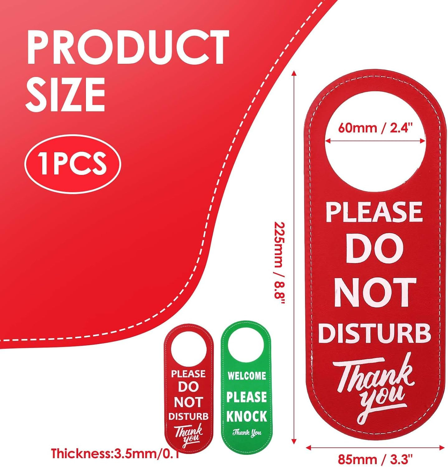 PU Leather Please Do Not Disturb Sign and Welcome Please Knock Sign Door Knob ..