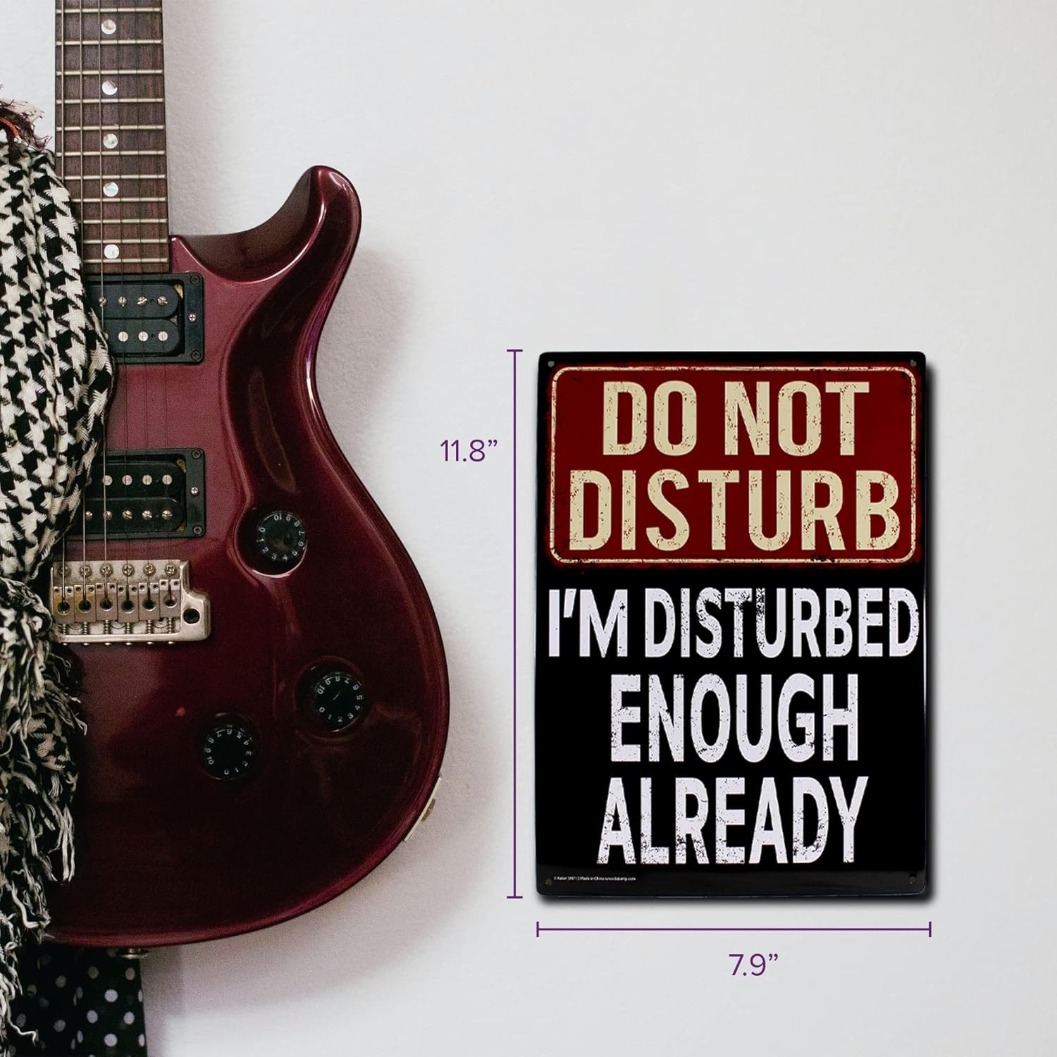 Metal Tin Sign “Do Not Disturb – I’m Disturbed Enough Already” Wall Decor #F-101