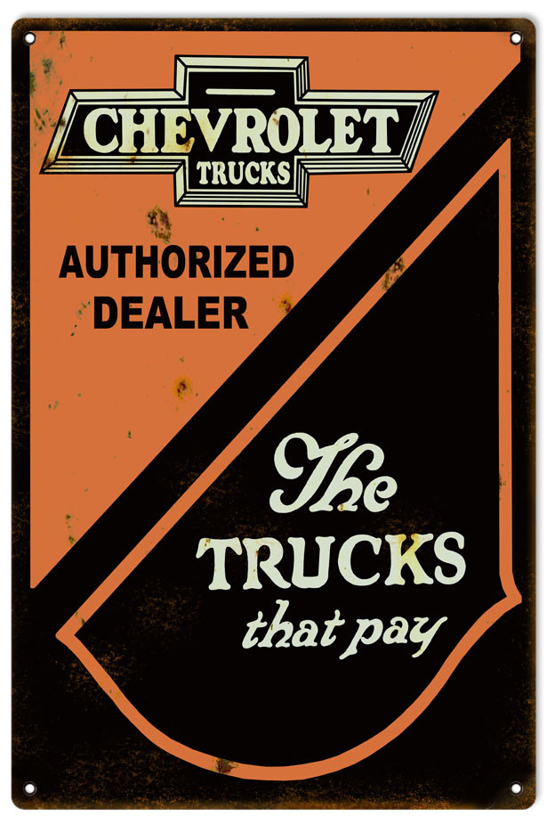 Chevrolet Truck Service Reproduction Gas Station Metal Sign – 18 x 30 In RVG232