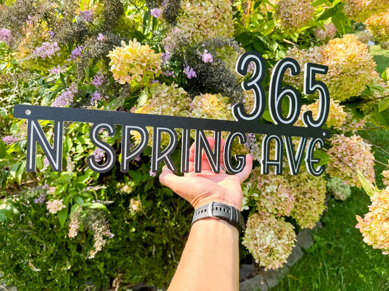Modern House Numbers Sign Floating Address Plaque