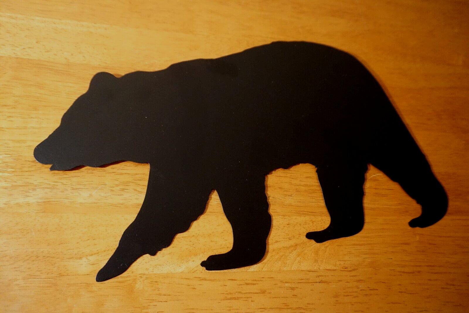 BLACK BEAR METAL SCULPTURE SIGN Rustic Lodge Log Cabin Home Decor NEW