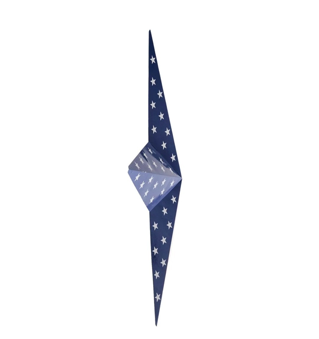 Red White & Blue Star Wall Decor 24 Inches WITH LIGHT