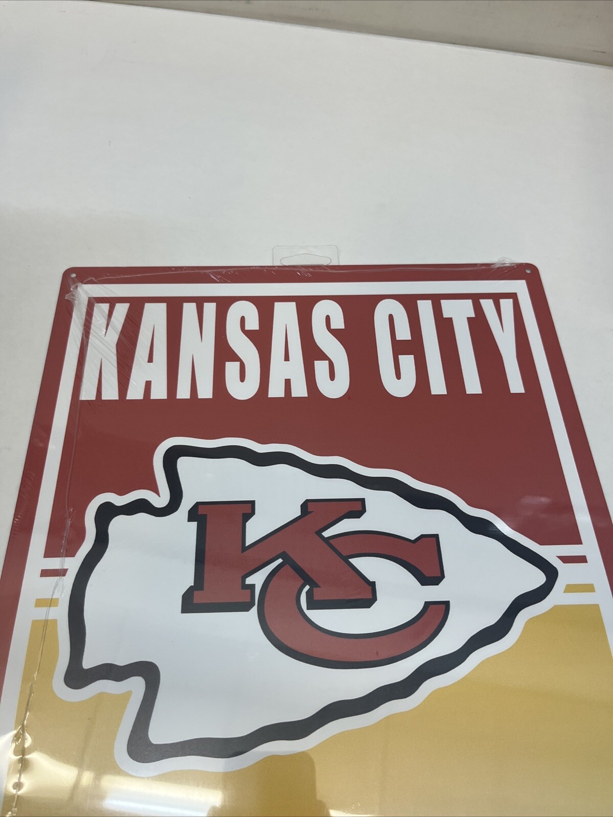Kansas City Chiefs Fans Sign NFL Metal Man Cave Garage 15 1/2” X 11 1/2”