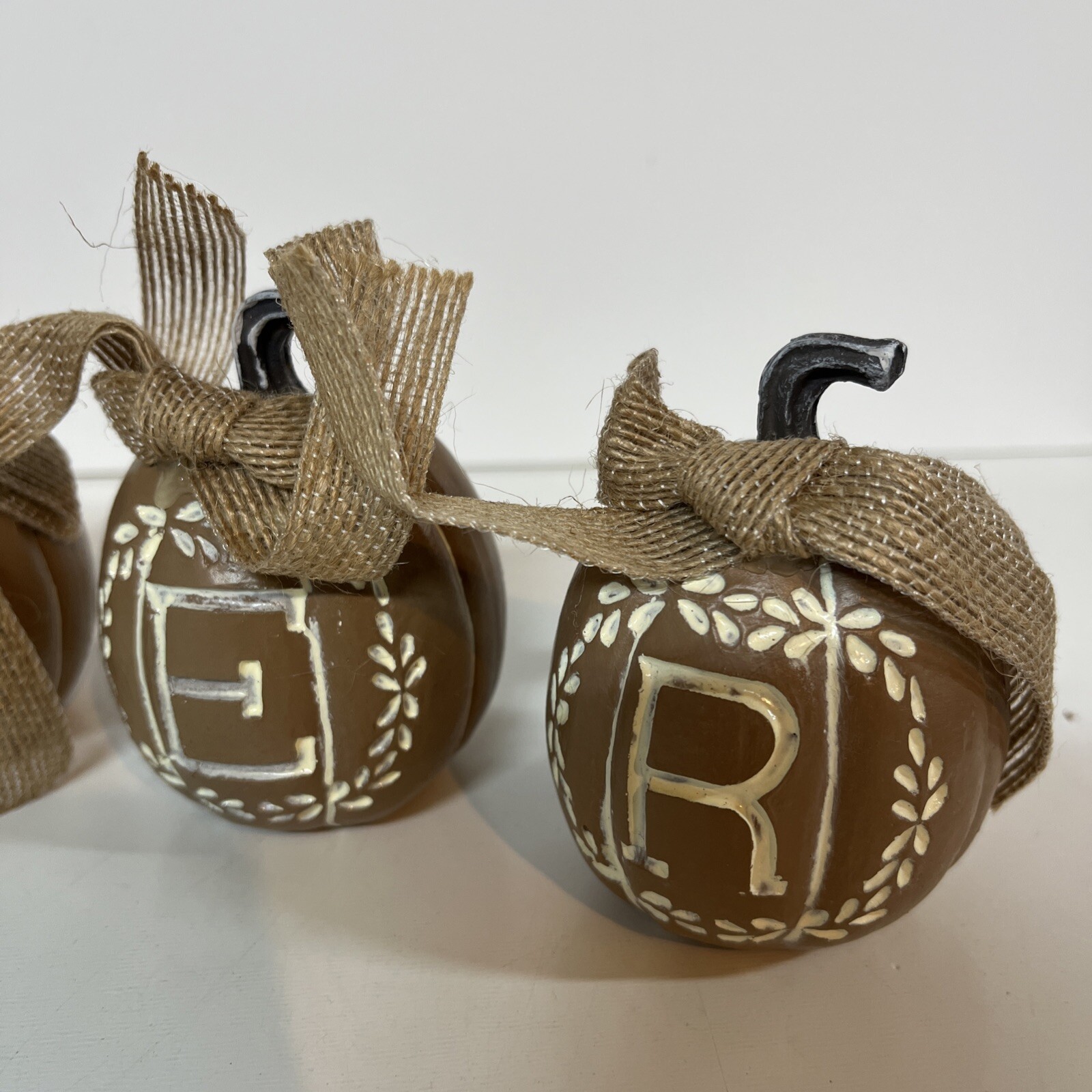 “GATHER” Gourds Letter Display Seasonal Home Decor 3” NOB