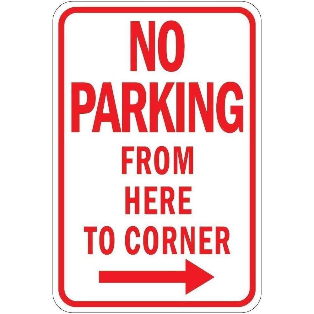 No Parking Sign Aluminum Sign 12×8 Inch Metal Outdoor Weather Resistant
