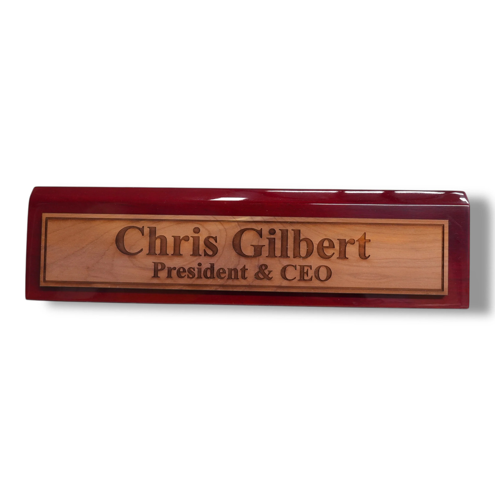 Desk Wedge Name Plate – Personalized Titles and Styles – 11 Inches