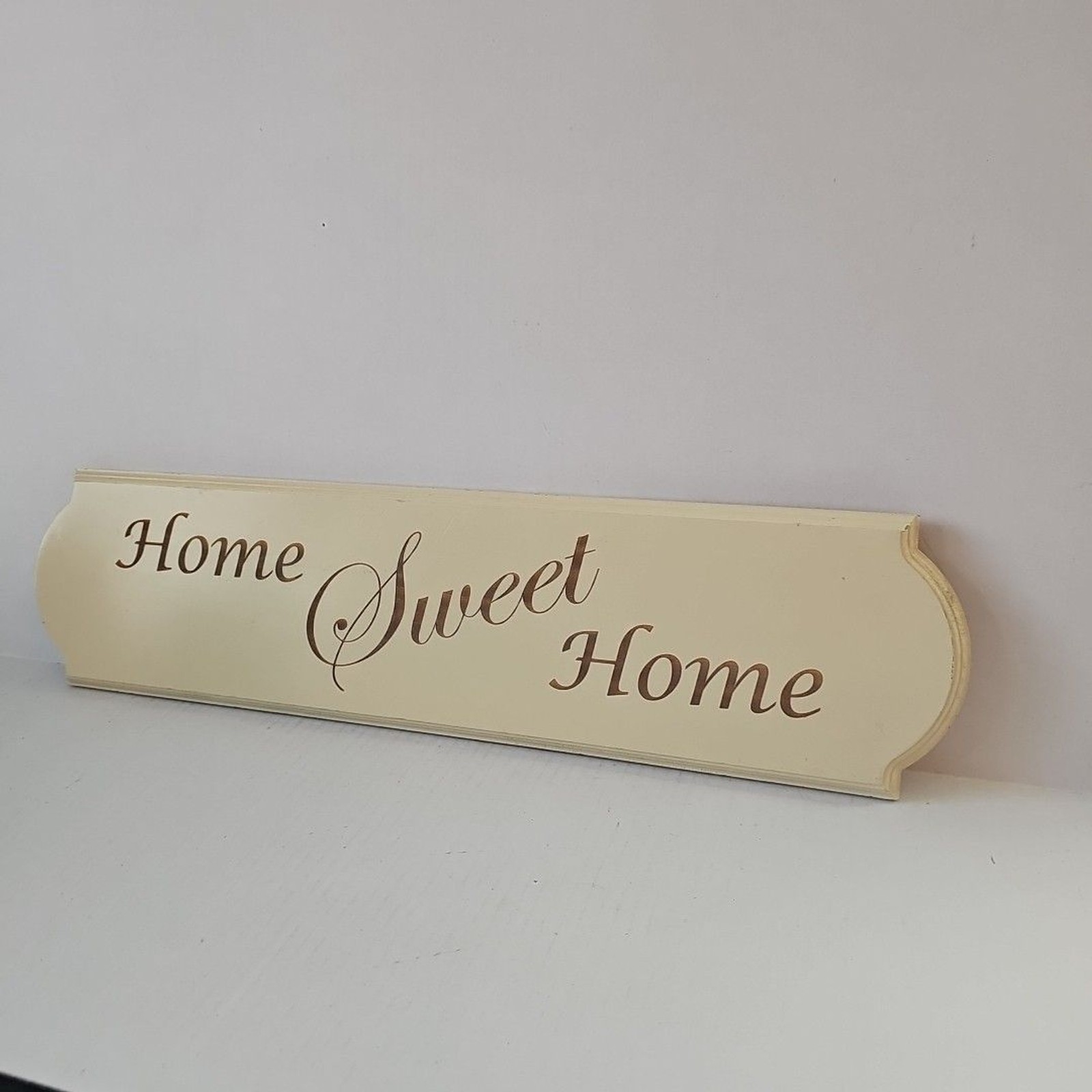 Home Sweet Home Beige And Brown Wall Sign Farmhouse Cottage