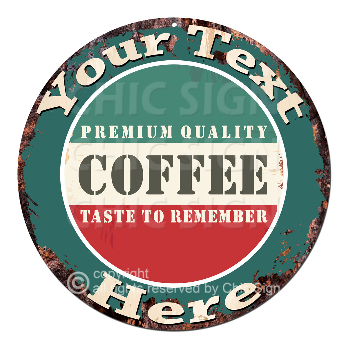CP0193 ANY NAME’S Custom Coffee Personalized Aluminum Metal Sign Decor Gift idea