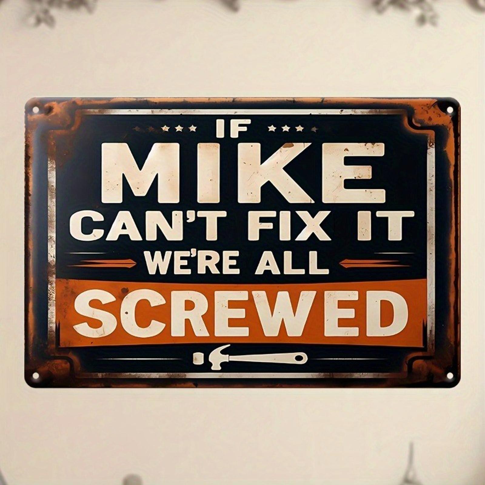 Vintage Metal Tin Sign Funny Garage Bar Home Aluminum Sign 8×12 Inches