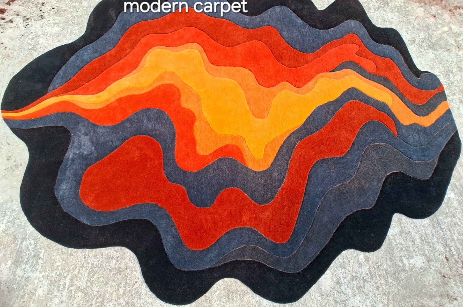 Irregular Shape Rugs Handmade 100% Woolen Hand Tufted For Home Decoration