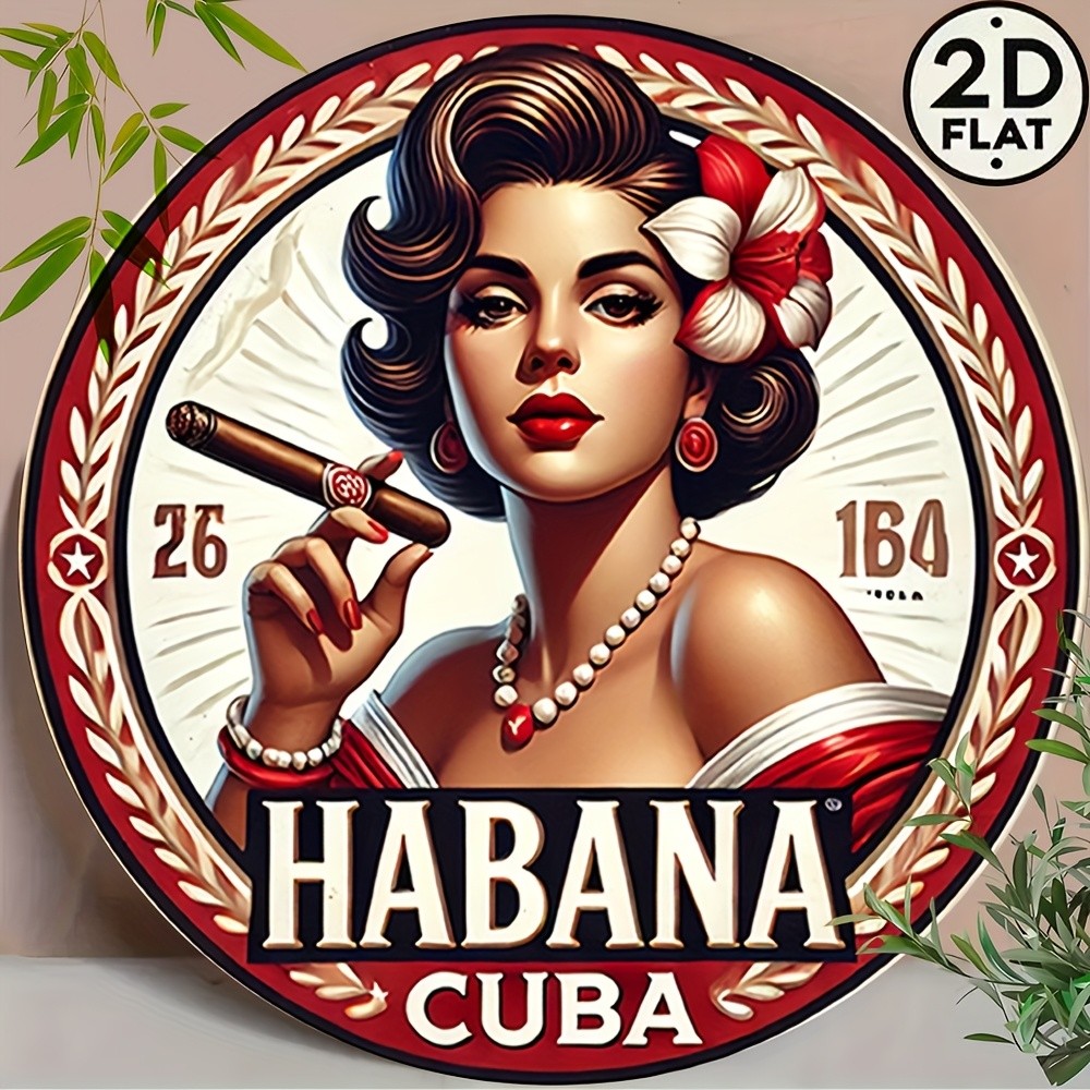 One Piece 2D Flat, Woman, Tin Metal Signs Vintage Reusable Classic 8x8in Round